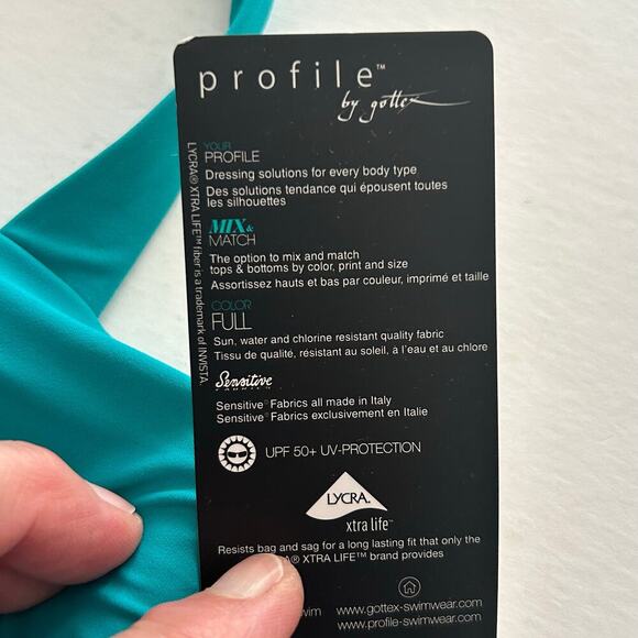 Gottex profile NWT women's D-cup wide strap one piece in color jade size 6D - Picture 6 of 9